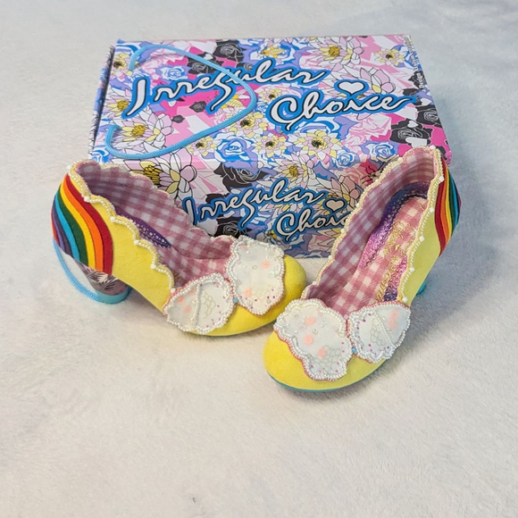 Irregular Choice Shoes - Irregular Choice Shirley Bass Yellow Rainbow Heels With Box - Size 6